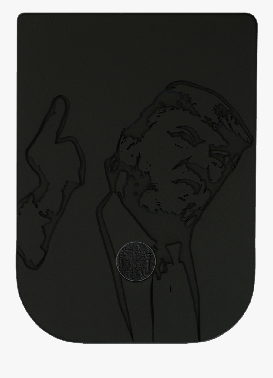 Trump Stainless Steel Blackout Finish Mag Plate - Sketch, Transparent Clipart