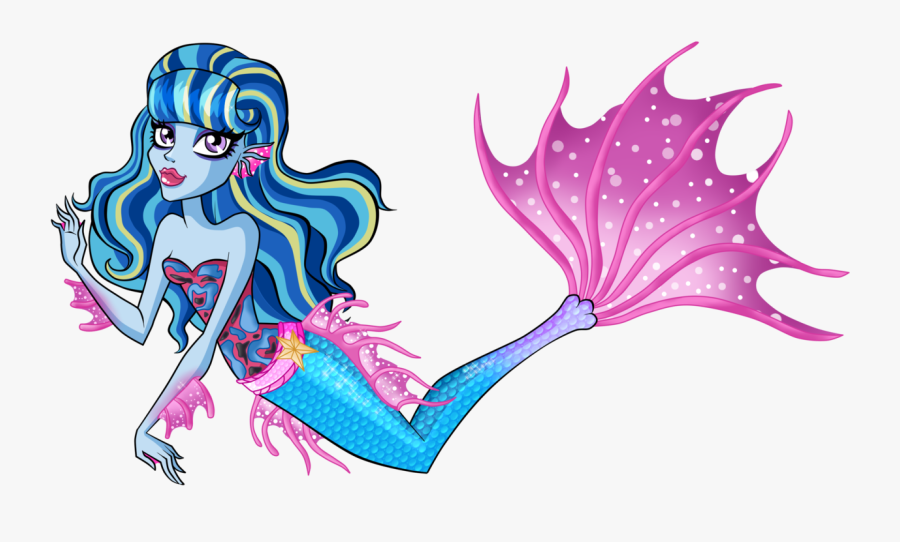 Transparent Mermaid Drawing Png - Monster High Mermaid Girl, Transparent Clipart