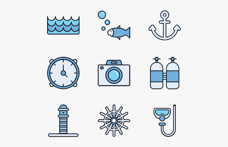 Diving - Diving Computer Blue Icon, Transparent Clipart