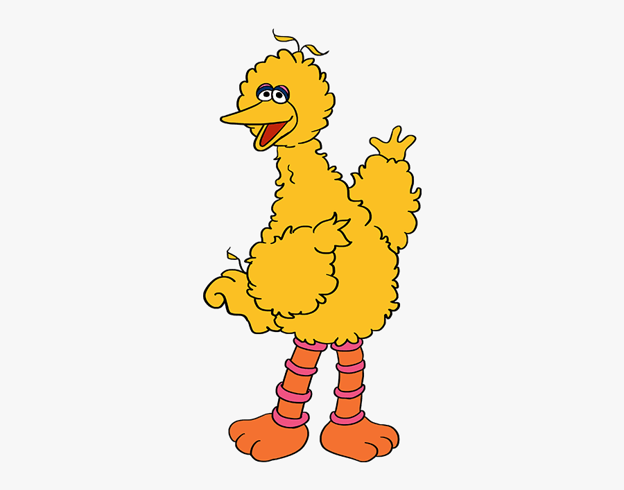How To Draw Big Bird From Sesame Street - Sesame Street Big Bird Drawing, Transparent Clipart