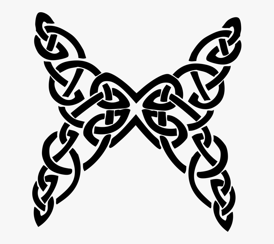 Butterfly Black And White Celtic Designs, Transparent Clipart