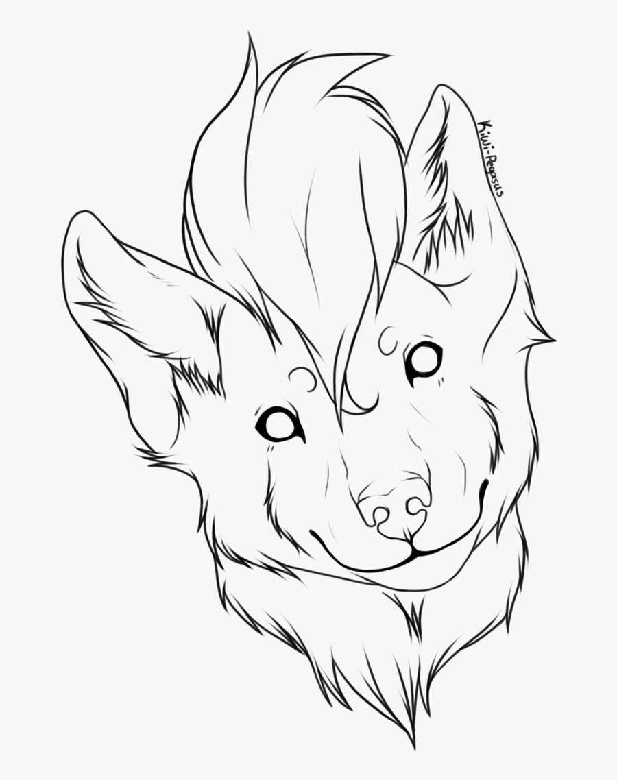 Shot Clipart Sketch - Animal Headshot Lineart Transparent, Transparent Clipart