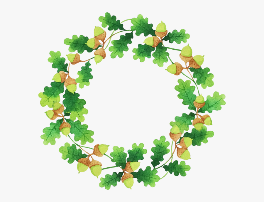 Transparent Leaf Wreath Clipart - Flower Ring Green Png, Transparent Clipart