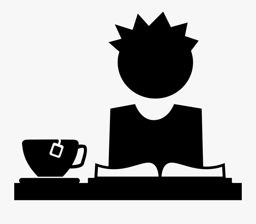 Student Reading A Book Drinking Tea - Boy And Girl Icon Transparent Background, Transparent Clipart