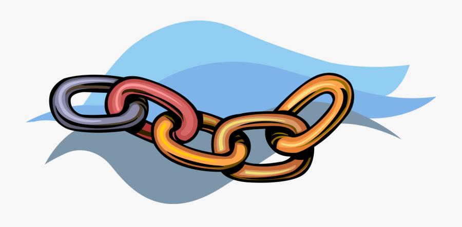 Vector Illustration Of Marine Docking Chain Links With - Illustration, Transparent Clipart