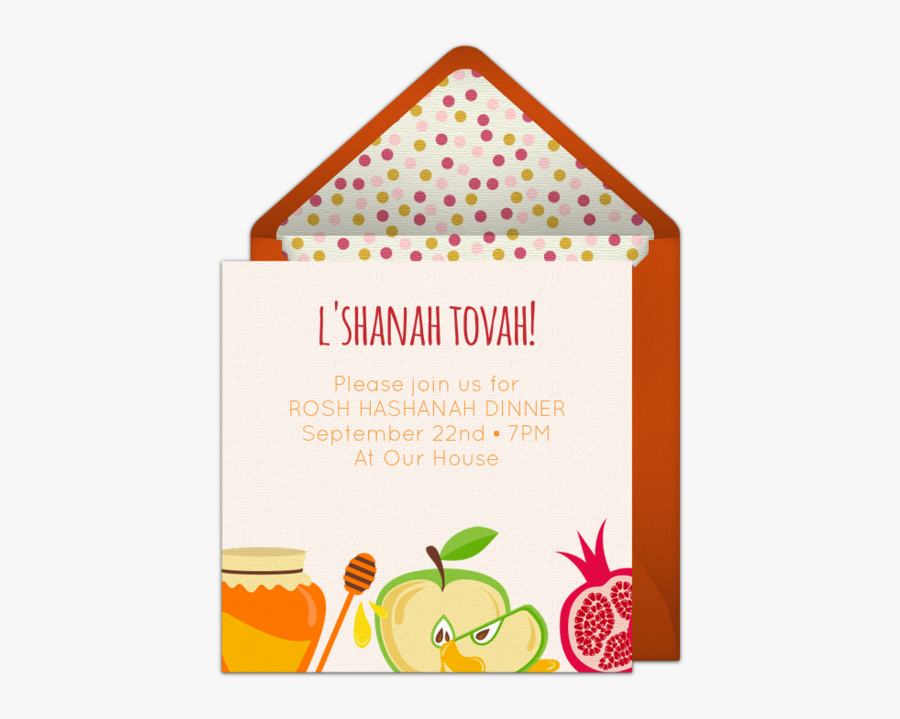 Rosh Hashanah Dinner Invitation, Transparent Clipart