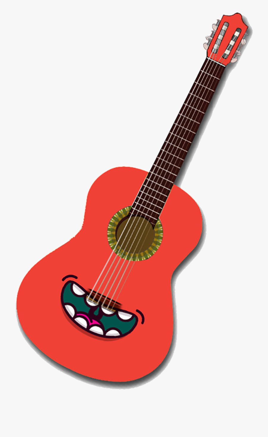 Guitar Cartoon Creative Hq Image Free Png Clipart - Transparent Background Guitar Cartoon Png, Transparent Clipart