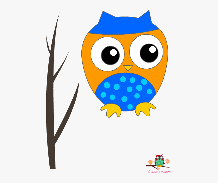 Owl On Branch Clip Art, Transparent Clipart