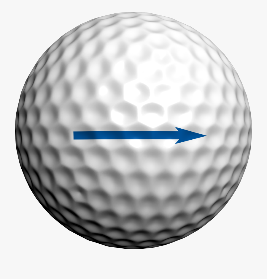 Transparent Golf Ball And Tee Clipart - Alignment Arrow On Golf Ball, Transparent Clipart