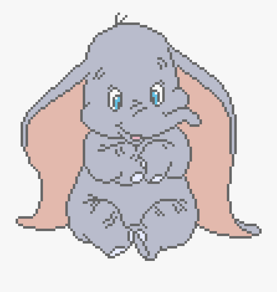 Pixel Art Disney Dumbo, Transparent Clipart