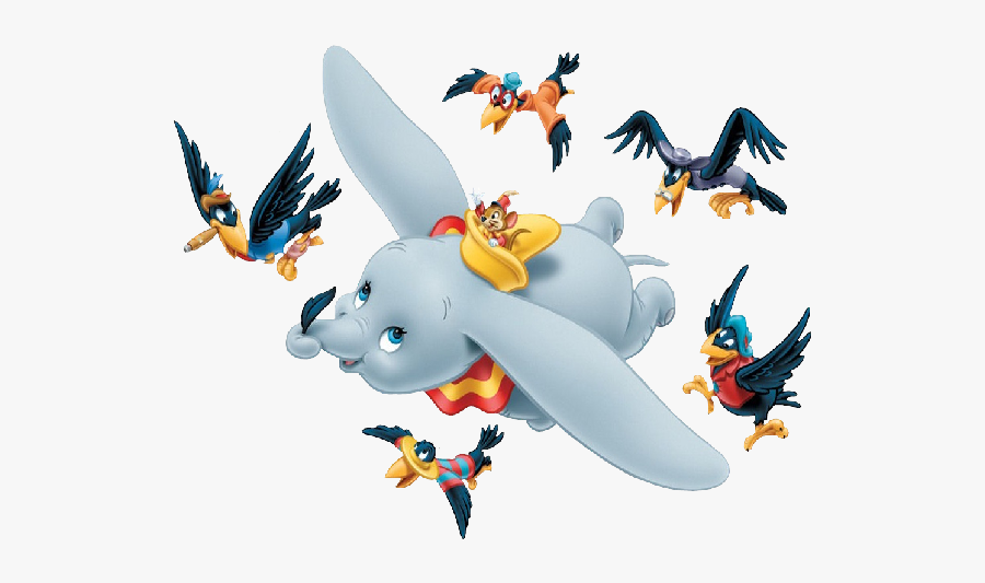 Dumbo The Flying Elephant Timothy Q - Disney Dumbo Flying, Transparent Clipart