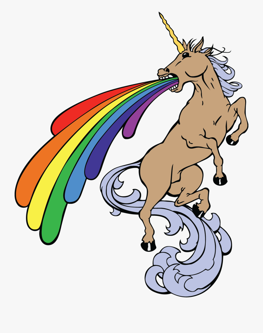 Unicorns And Rainbows, Transparent Clipart