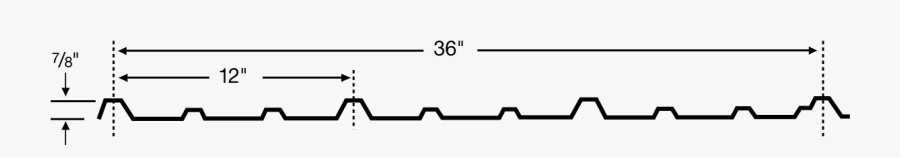 Abc Panel Profile 78 Wide Rib - Line Art, Transparent Clipart