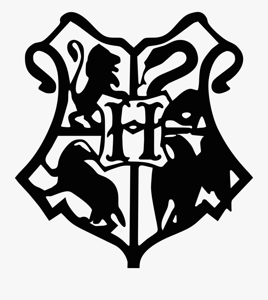 Hogwarts Houses Black And White, Transparent Clipart