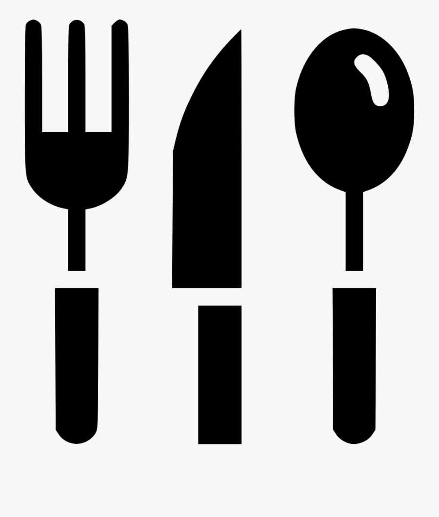 Cutlery Tableware Knife Fork Spoon Eat Food Svg Png - Knife Fork Spoon Logo Png, Transparent Clipart