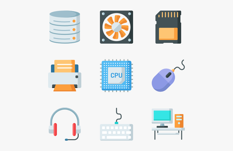 Icons Free Computer Components - Computer Components Icons Png, Transparent Clipart