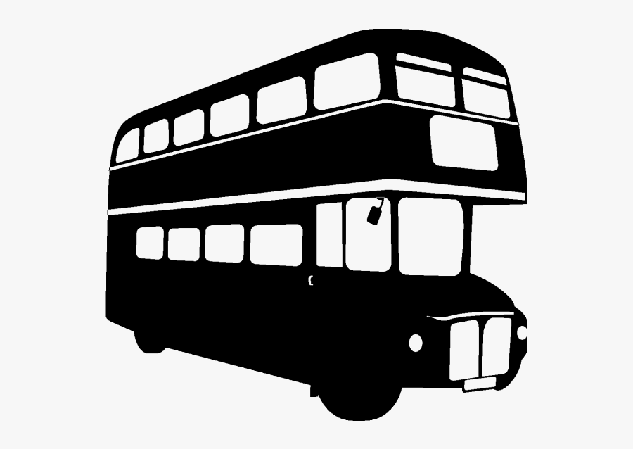 Free Download Black Full Clipart Black Screen Of Death - Double Decker Bus Silhouette, Transparent Clipart