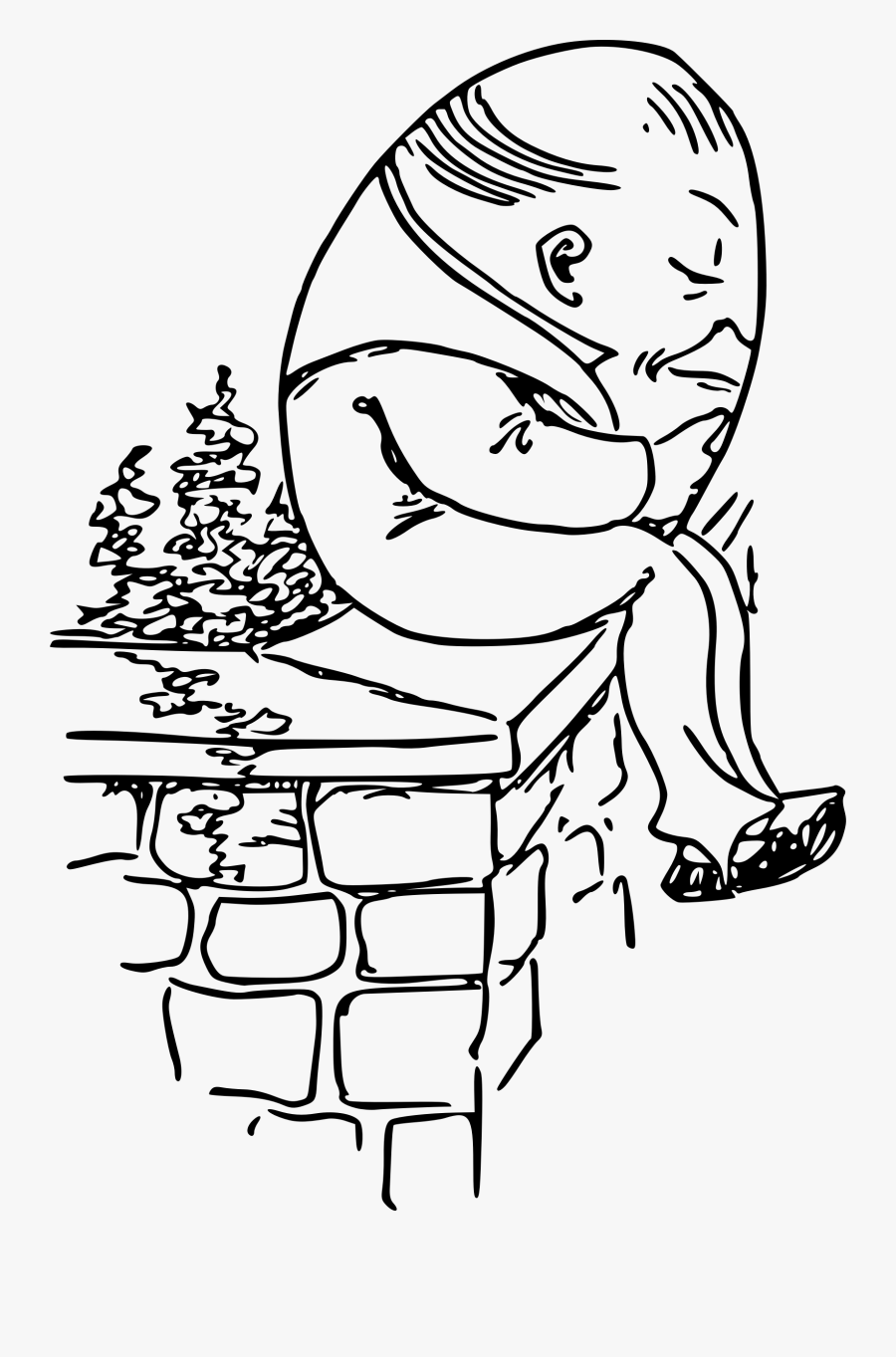 Humpty Dumpty Sat On A Wall Clipart, Transparent Clipart