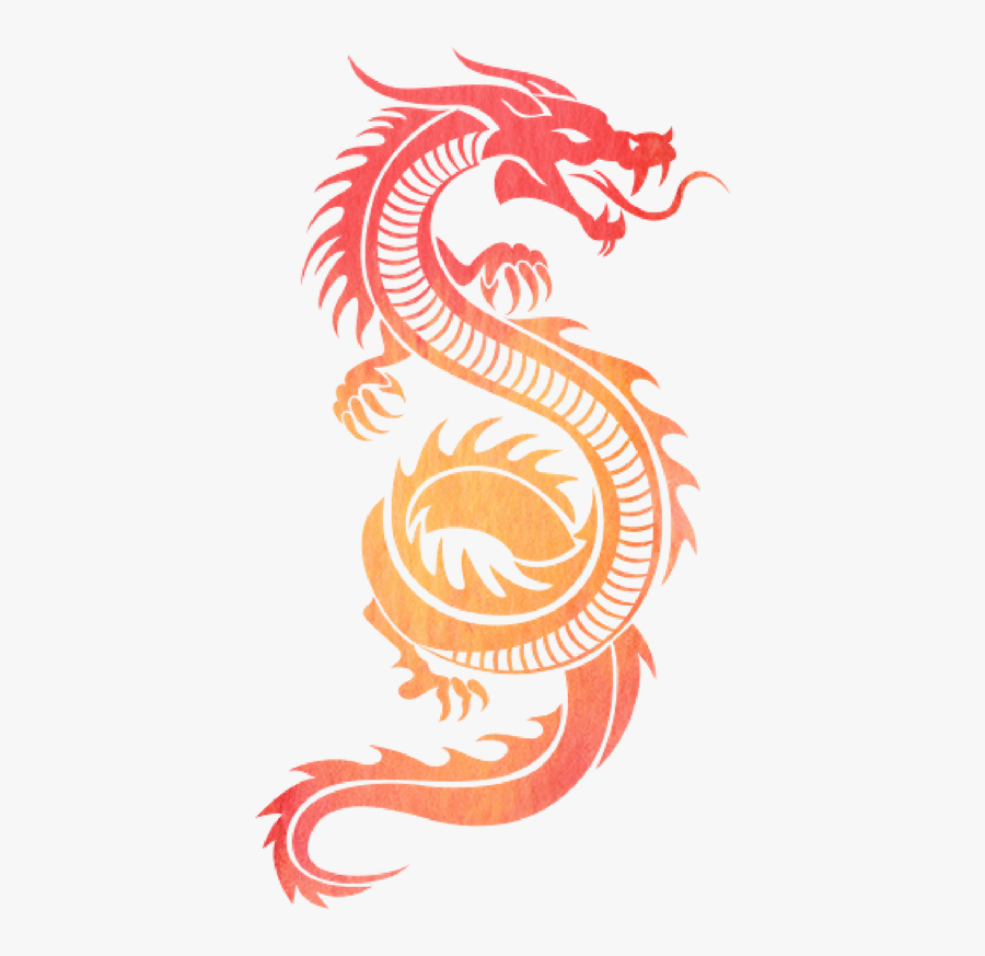 China Chinese Dragon Silhouette - Chinese Dragon Black And White, Transparent Clipart