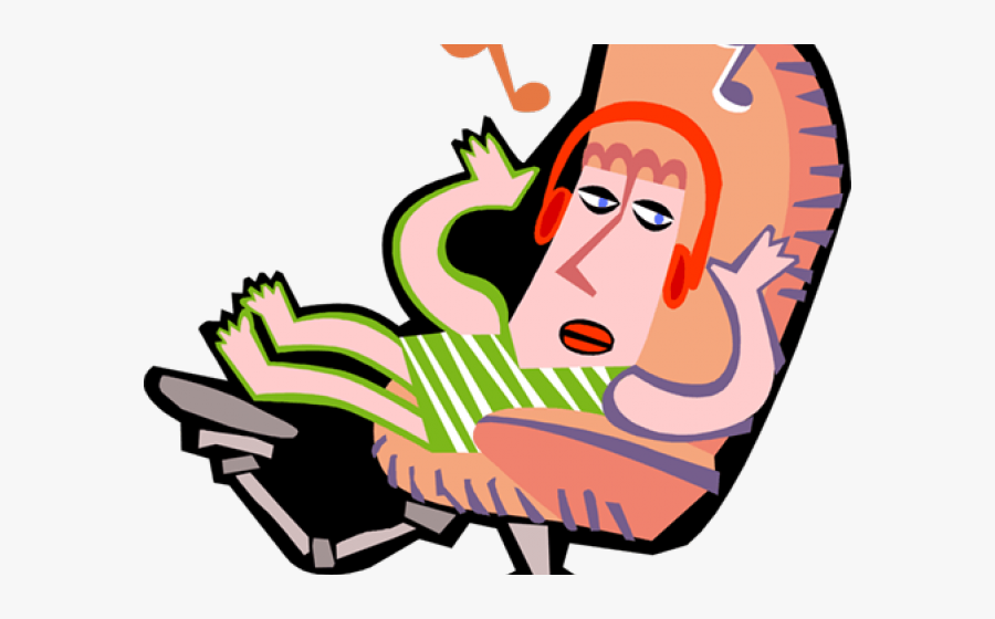 Human Clipart Listening - Music, Transparent Clipart