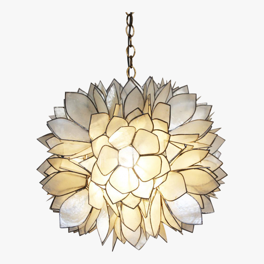 Clip Art Lotus Chandelier - Lamp, Transparent Clipart
