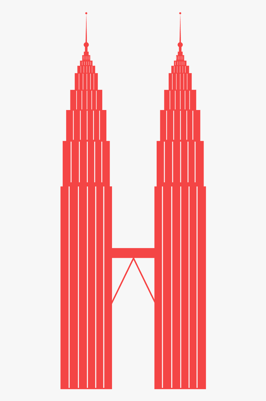 Vector Silhouette Twin Towers Png, Transparent Clipart