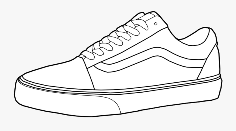 #vans #blackandwhitevans #clipart #vansclipart #oldskool - Vans Old Skool Stickers White, Transparent Clipart