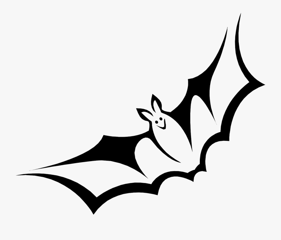 Black And White Bat, Transparent Clipart