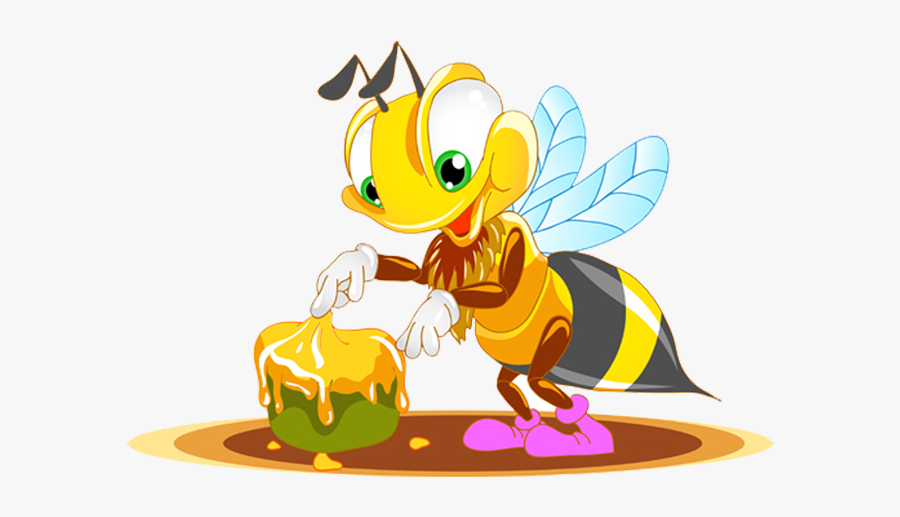 Funny Bee, Transparent Clipart