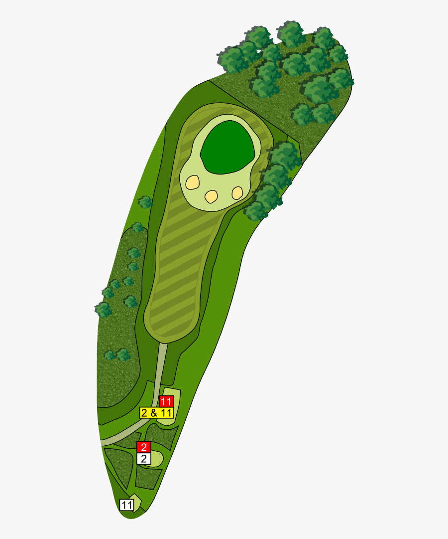 Golf Hole Png - Hole Par 5 Diagram, Transparent Clipart