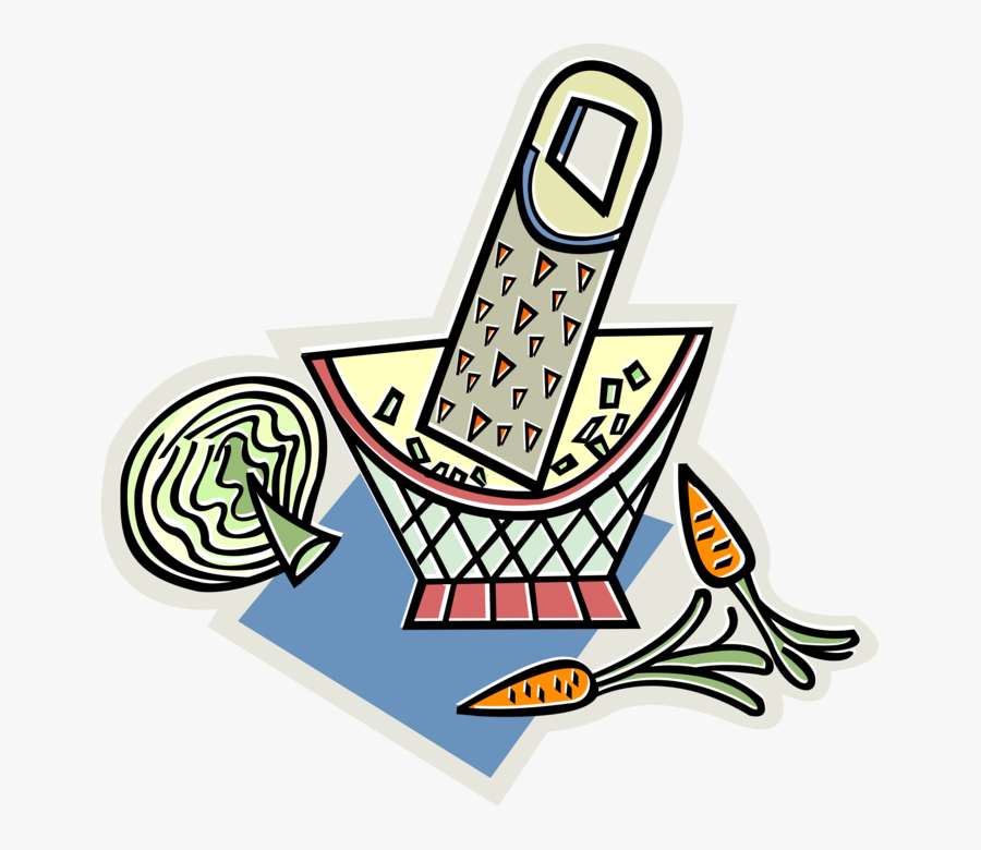 Vector Illustration Of Food Grater With Lettuce And, Transparent Clipart