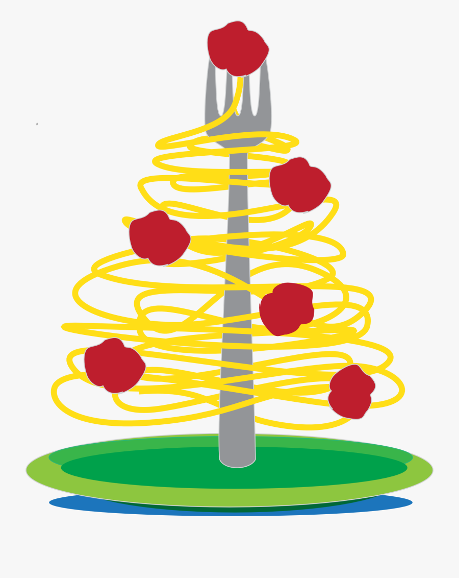 Christmas Spaghetti And Meatballs, Transparent Clipart