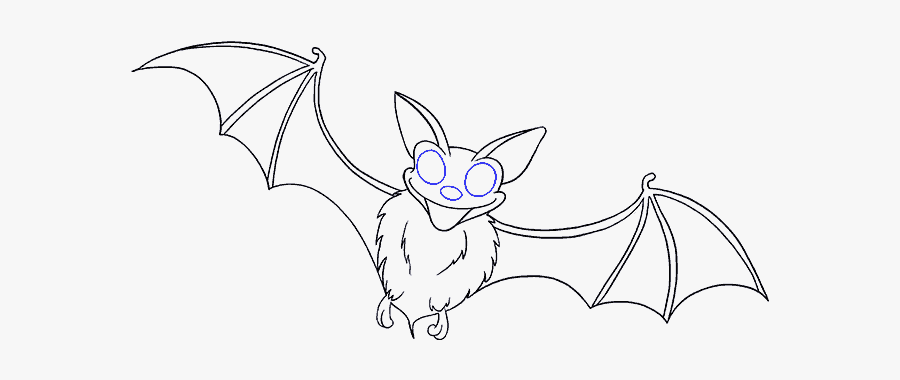 How To Draw A - Draw Bat Wings Easy, Transparent Clipart