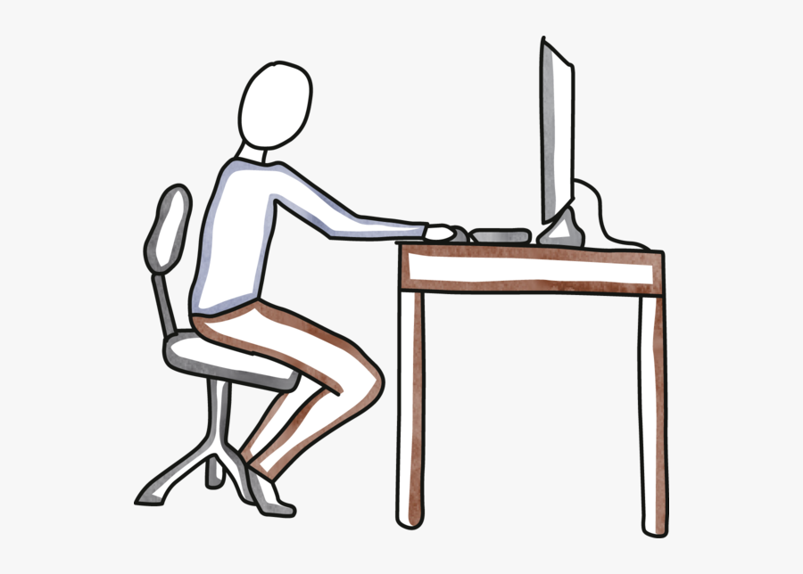 #9189760, Person Desk Computer, Transparent Clipart