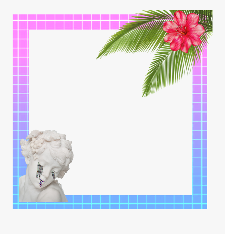 Vaporwave Frame Png, Transparent Clipart