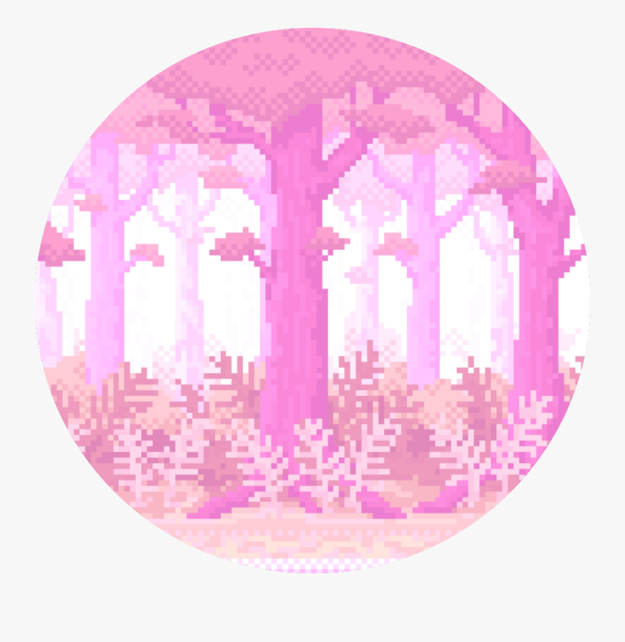 #pixel #aesthetic #vaporwave #tumblr #pink #cute #background - Aesthetic Pixel Background, Transparent Clipart