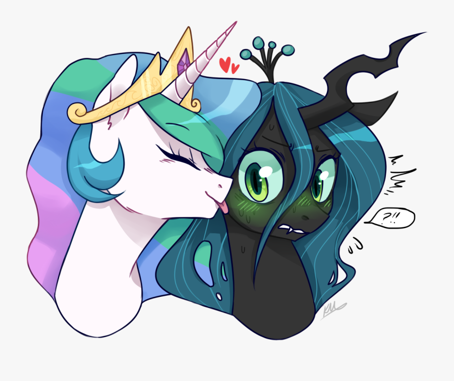 Sycra Drawing Gritted Tooth - Mlp Chrysalis And Celestia, Transparent Clipart