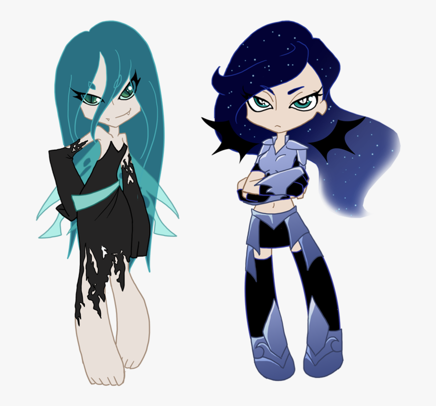 Transparent Stocking Anarchy Png - Mlp Nightmare Moon And Queen Chrysalis, Transparent Clipart