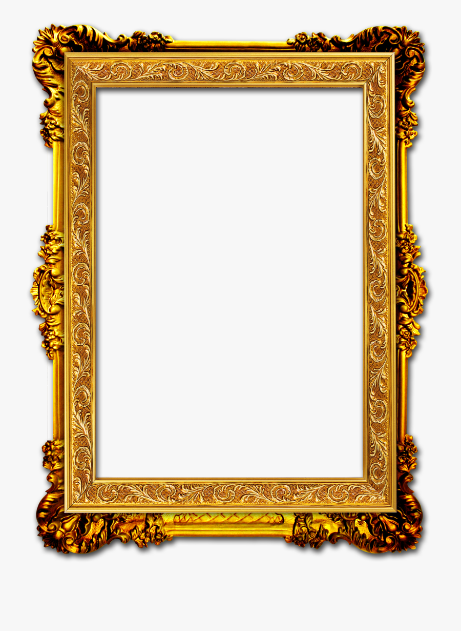 Picture Frame Gold Png Download Free Clipart - Golden Frame Hd Png, Transparent Clipart