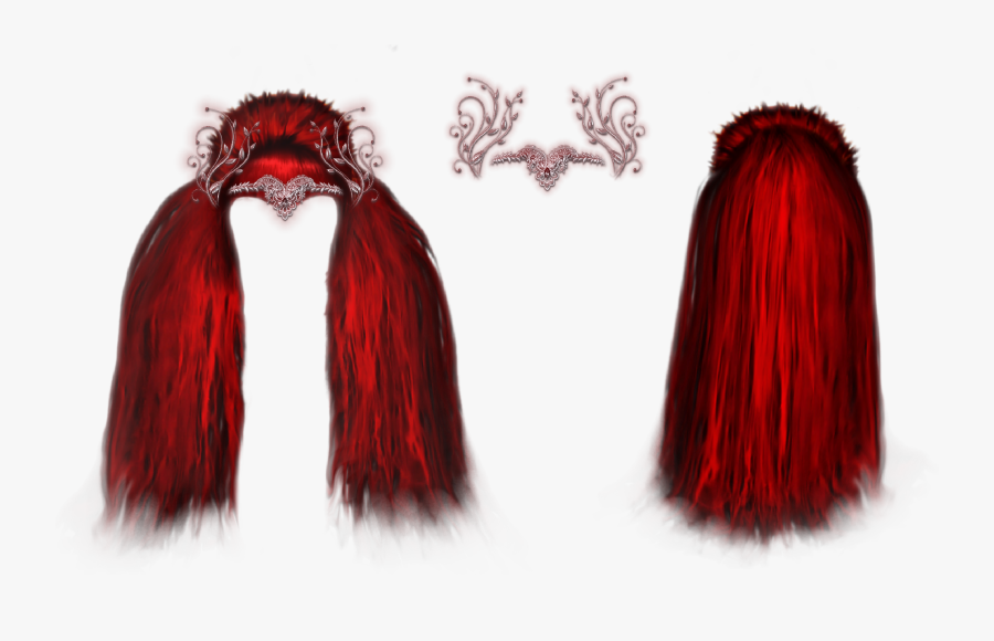Red Hair Clipart Transparent - Red Long Hair Png, Transparent Clipart