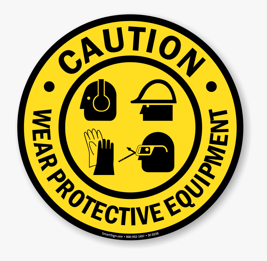 Wear Protective Equipment Slipsafe Floor Sign, Sku - Sign, Transparent Clipart
