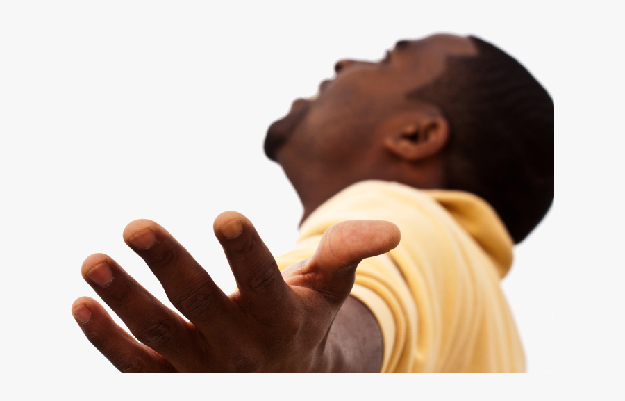 Transparent Prayer Clipart - Black Man Praising God, Transparent Clipart