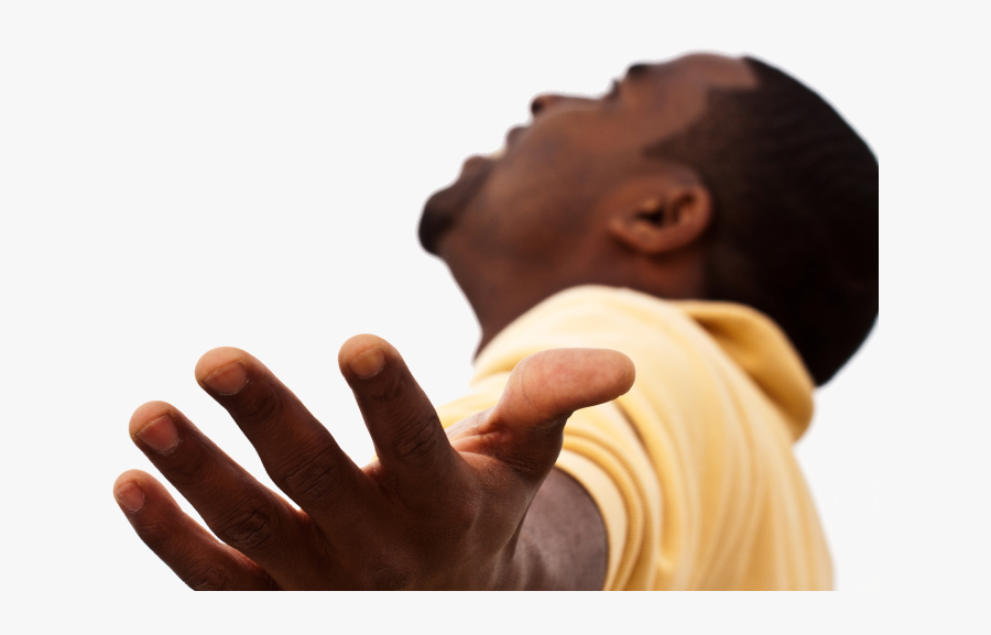 Transparent Prayer Clipart - Black Man Praising God , Free Transparent