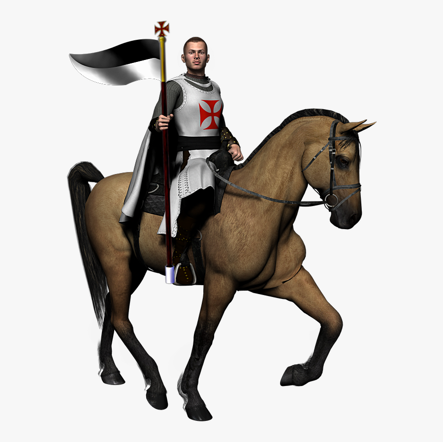 Transparent Man Riding Horse Clipart - Knight On Horse Transparent, Transparent Clipart
