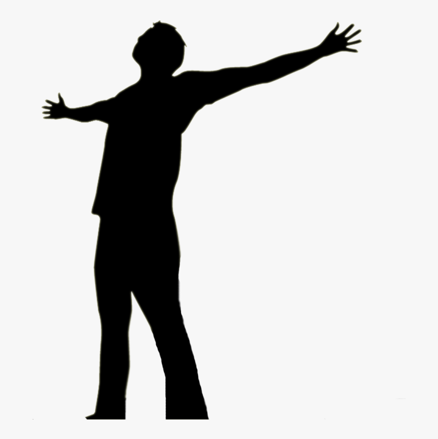 Clip Art Worship God Praise Prayer - Silhouette Man Praising God, Transparent Clipart