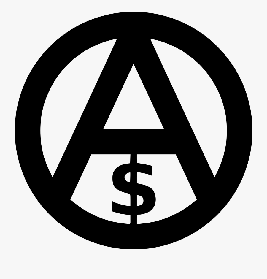 Clip Art File Anarcho Svg Wikimedia - Capitalism Symbol, Transparent Clipart