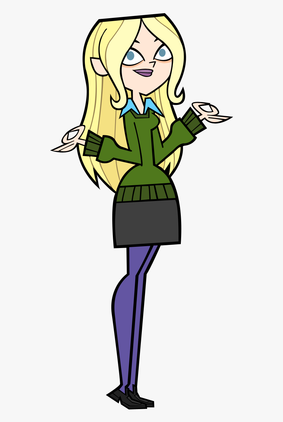 While Team 2 Is Now - Total Drama Characters Dawn, Transparent Clipart