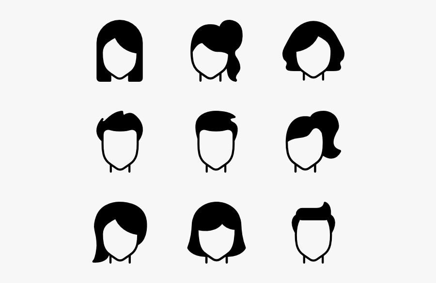 Hair Style Icon Png, Transparent Clipart