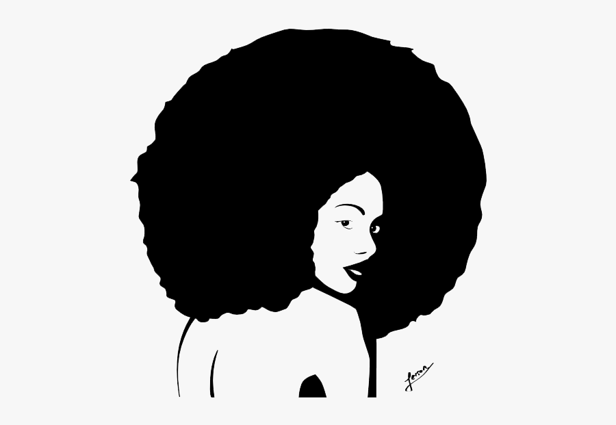 T-shirt Wall Decal Afro Stencil Black - Black Power Hair Png, Transparent Clipart