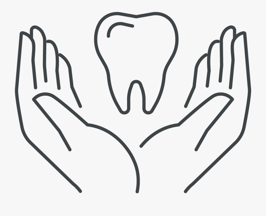 Transparent Tooth Icon Png - Two Hands Holding Png, Transparent Clipart